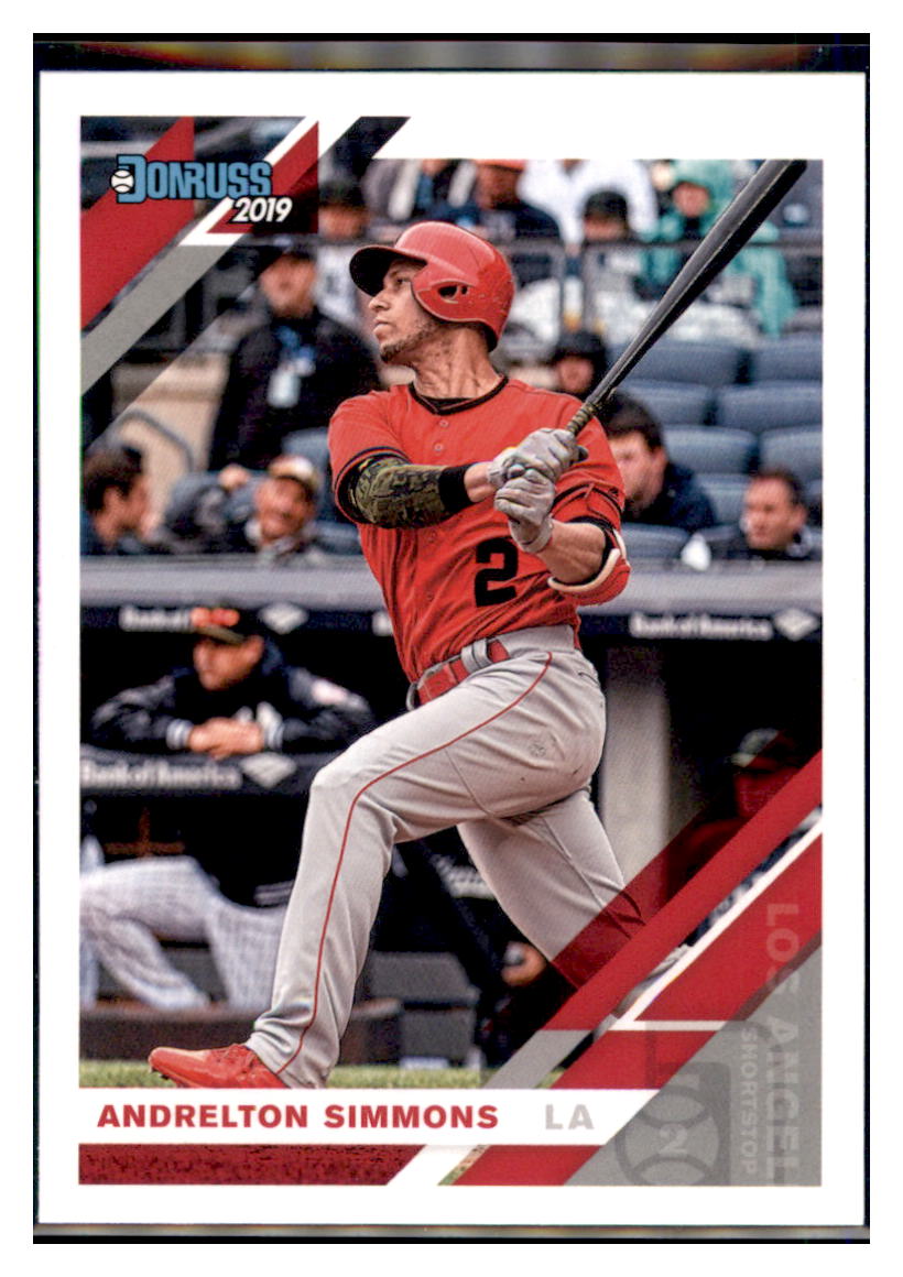 2019 Donruss Andrelton Simmons Los Angeles Angels #74 Baseball card MATV4A simple Xclusive Collectibles