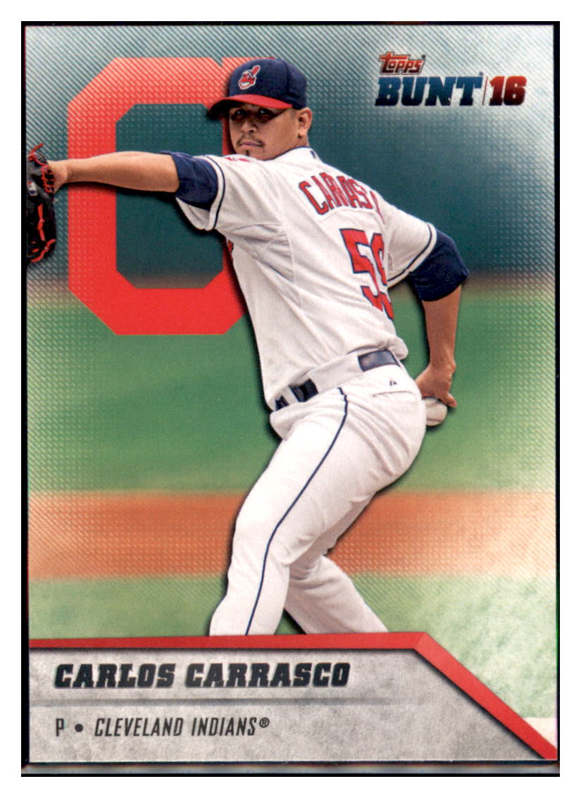 2016 Topps Bunt Carlos Carrasco  Cleveland Indians #161 Baseball card   MATV2 simple Xclusive Collectibles