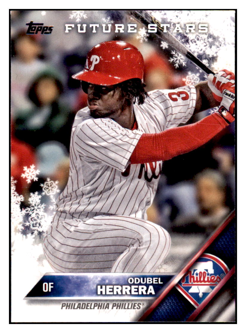 2016 Topps Holiday Odubel Herrera  Philadelphia Phillies #HMW145 Baseball
  card   MATV2 simple Xclusive Collectibles