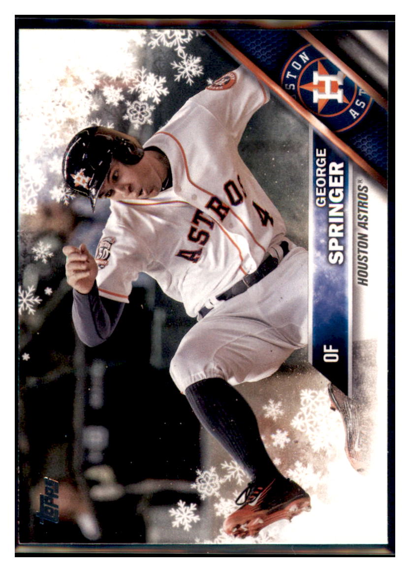 2016 Topps Holiday George Springer Houston Astros #HMW7 Baseball card MATV2 simple Xclusive Collectibles
