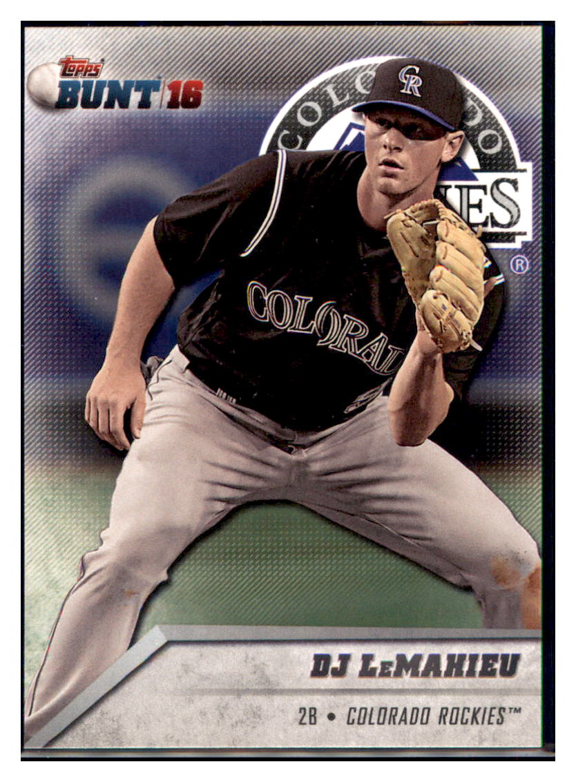 2016 Topps Bunt DJ LeMahieu Colorado Rockies #140 Baseball card MATV2 simple Xclusive Collectibles