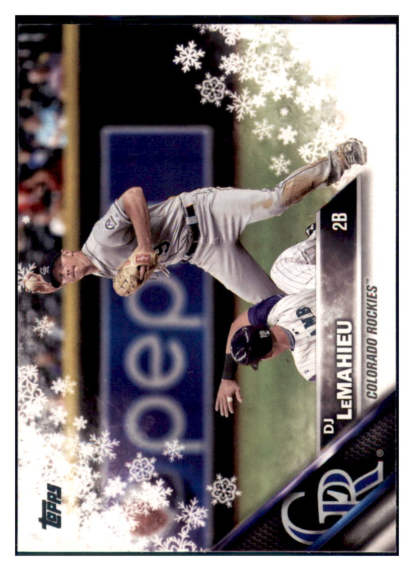 2016 Topps Holiday DJ LeMahieu Colorado Rockies #HMW152 Baseball card MATV2 simple Xclusive Collectibles