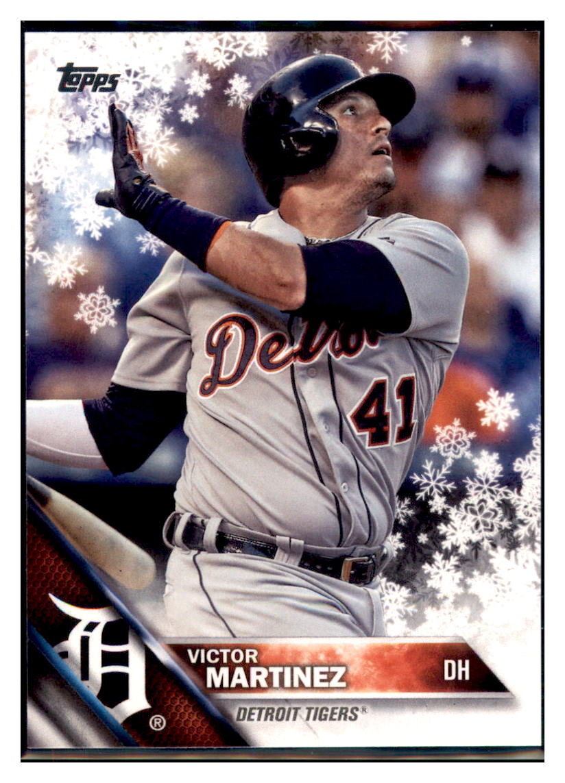 2016 Topps Holiday Victor Martinez Detroit Tigers #HMW191 Baseball card MATV2 simple Xclusive Collectibles