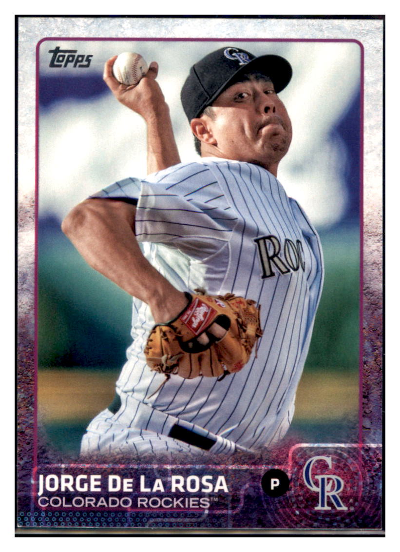 2015 Topps Jorge De La Rosa Colorado Rockies #679 Baseball card MATV2 simple Xclusive Collectibles