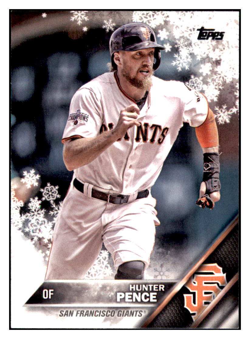 2016 Topps Holiday Hunter Pence San Francisco Giants #HMW157 Baseball
card MATV2 simple Xclusive Collectibles
