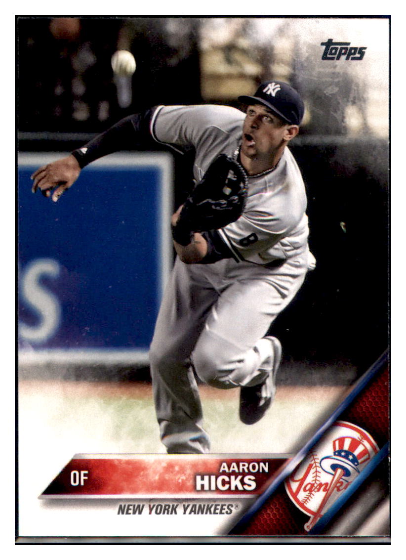2016 Topps Update Aaron Hicks  New York Yankees #US102 Baseball card   MATV2 simple Xclusive Collectibles