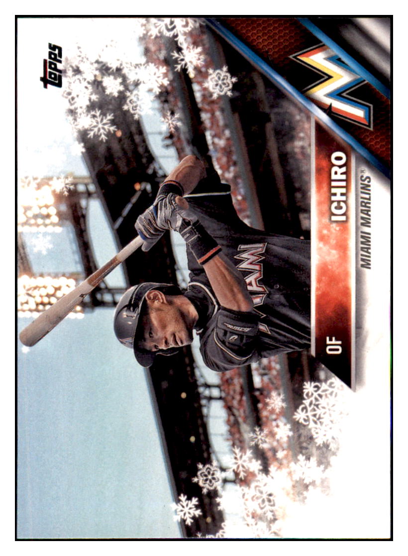 2016 Topps Holiday Ichiro  Miami Marlins #HMW78 Baseball card   MATV2 simple Xclusive Collectibles