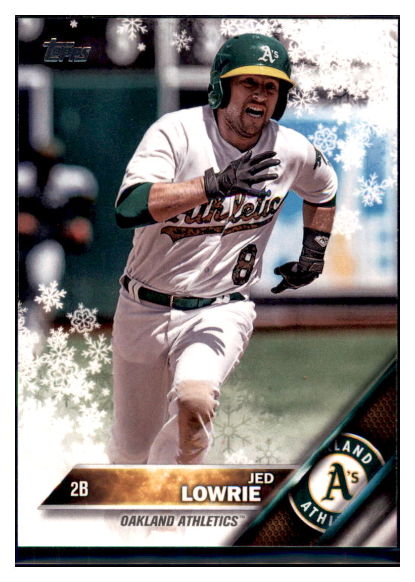 2016 Topps Holiday Jed Lowrie  Oakland Athletics #HMW169 Baseball
  card   MATV2_1b simple Xclusive Collectibles