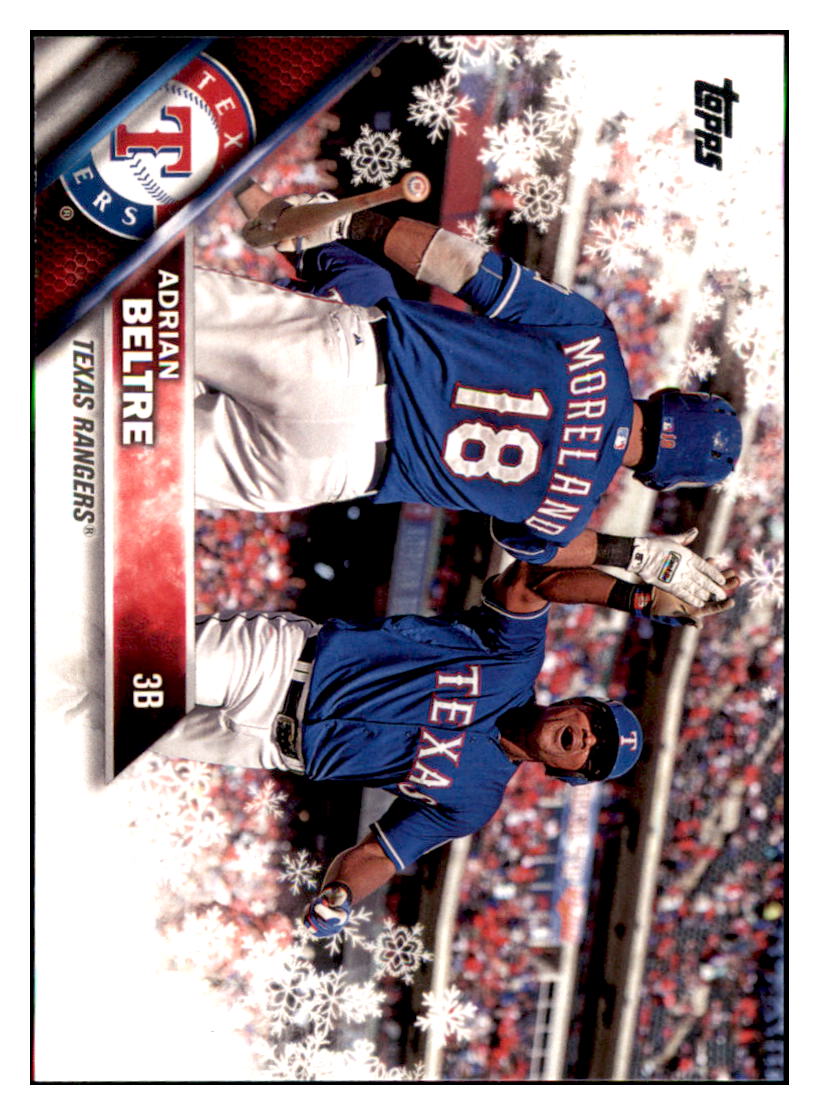 2016 Topps Holiday Adrian Beltre Texas Rangers #HMW118 Baseball card MATV2_1a simple Xclusive Collectibles