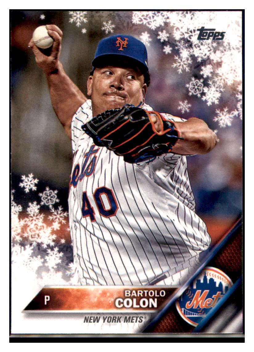 2016 Topps Holiday Bartolo Colon  New York Mets #HMW112 Baseball card   MATV2 simple Xclusive Collectibles
