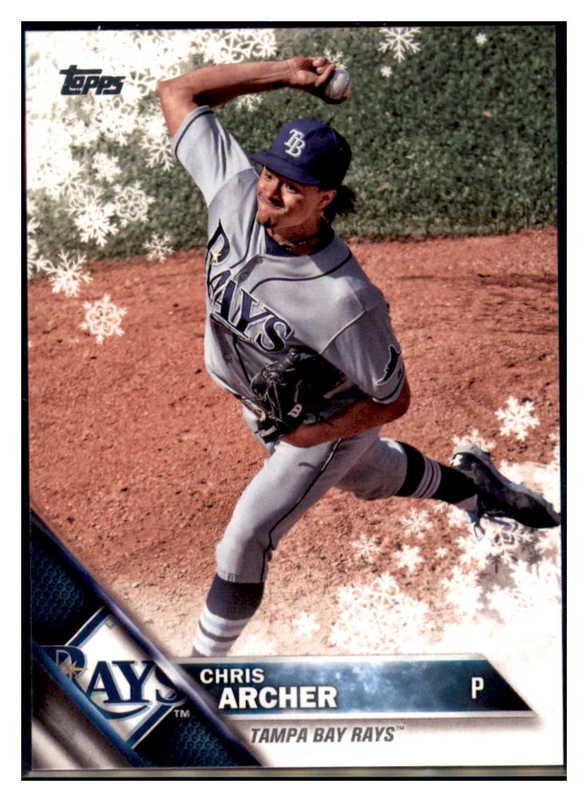 2016 Topps Holiday Chris Archer  Tampa Bay Rays #HMW160 Baseball card   MATV2 simple Xclusive Collectibles