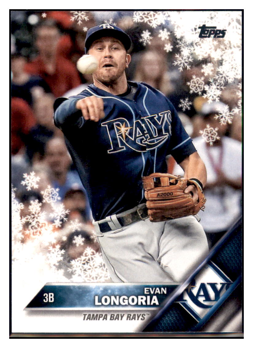 2016 Topps Holiday Evan Longoria  Tampa Bay Rays #HMW83 Baseball card   MATV2 simple Xclusive Collectibles