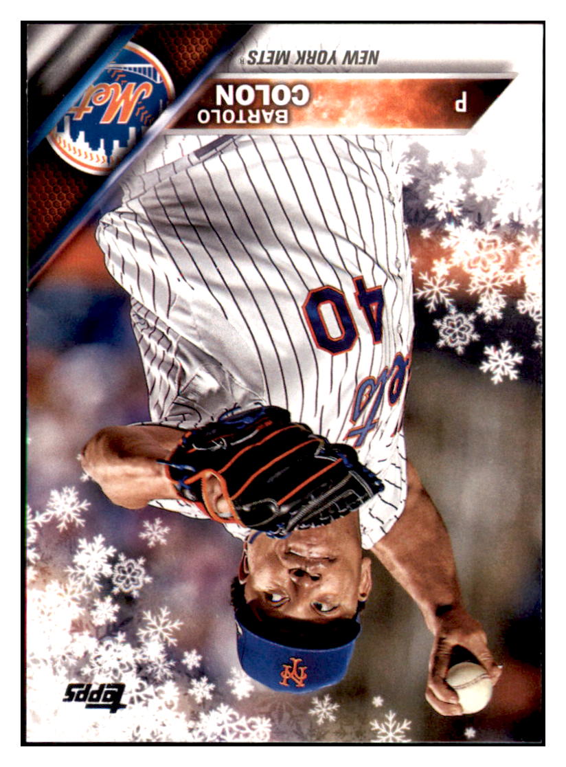 2016 Topps Holiday Bartolo Colon  New York Mets #HMW112 Baseball card   MATV2_1a simple Xclusive Collectibles