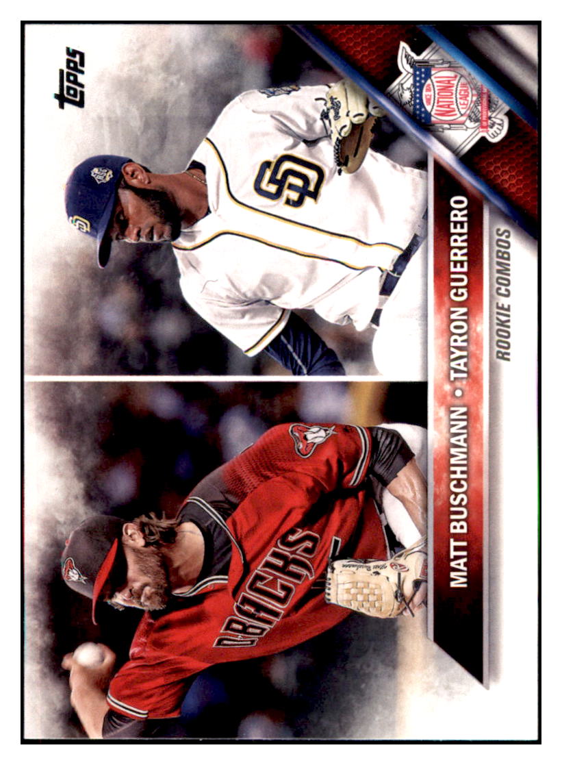 2016 Topps Update Matt Buschmann / Tayron
  Guerrero Rookie  Arizona Diamondbacks /
  San Diego Padres #US147 Baseball card  
  MATV2 simple Xclusive Collectibles   