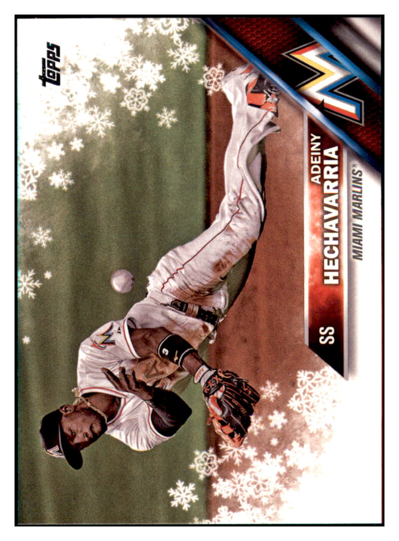 2016 Topps Holiday Adeiny
  Hechavarria  Miami Marlins #HMW32
  Baseball card   MATV2 simple Xclusive Collectibles