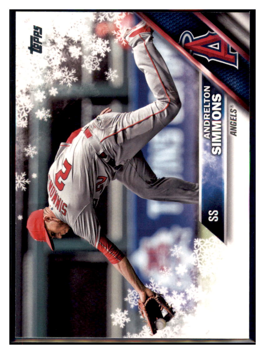 2016 Topps Holiday Andrelton Simmons Los Angeles Angels #HMW14 Baseball
card MATV2 simple Xclusive Collectibles
