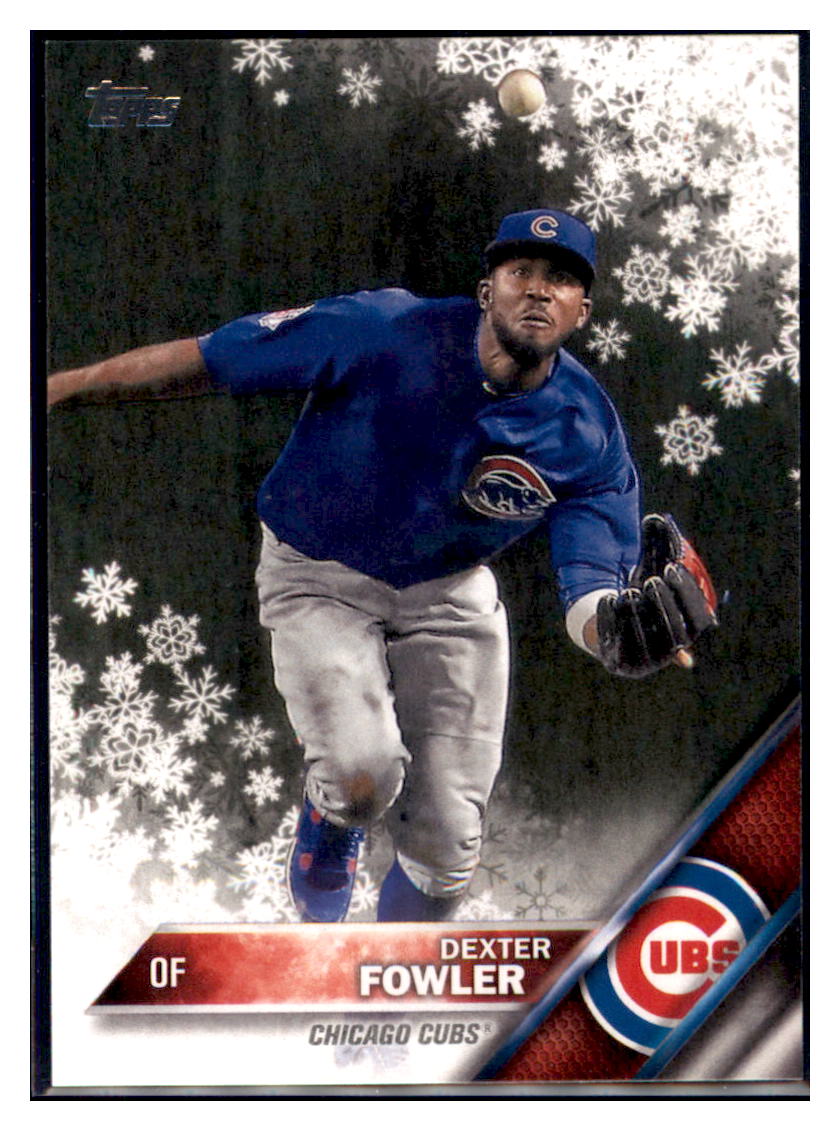 2016 Topps Holiday Dexter Fowler Chicago Cubs #HMW90 Baseball card MATV2 simple Xclusive Collectibles