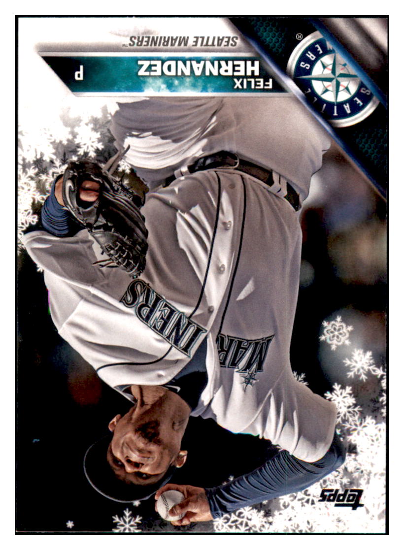 2016 Topps Holiday Felix Hernandez  Seattle Mariners #HMW163 Baseball card   MATV2 simple Xclusive Collectibles