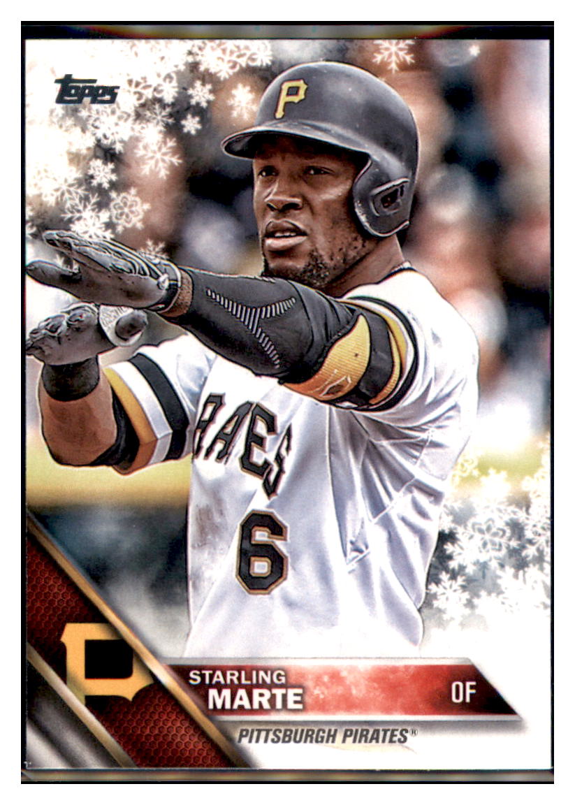 2016 Topps Holiday Starling Marte  Pittsburgh Pirates #HMW6 Baseball card   MATV2_1a simple Xclusive Collectibles