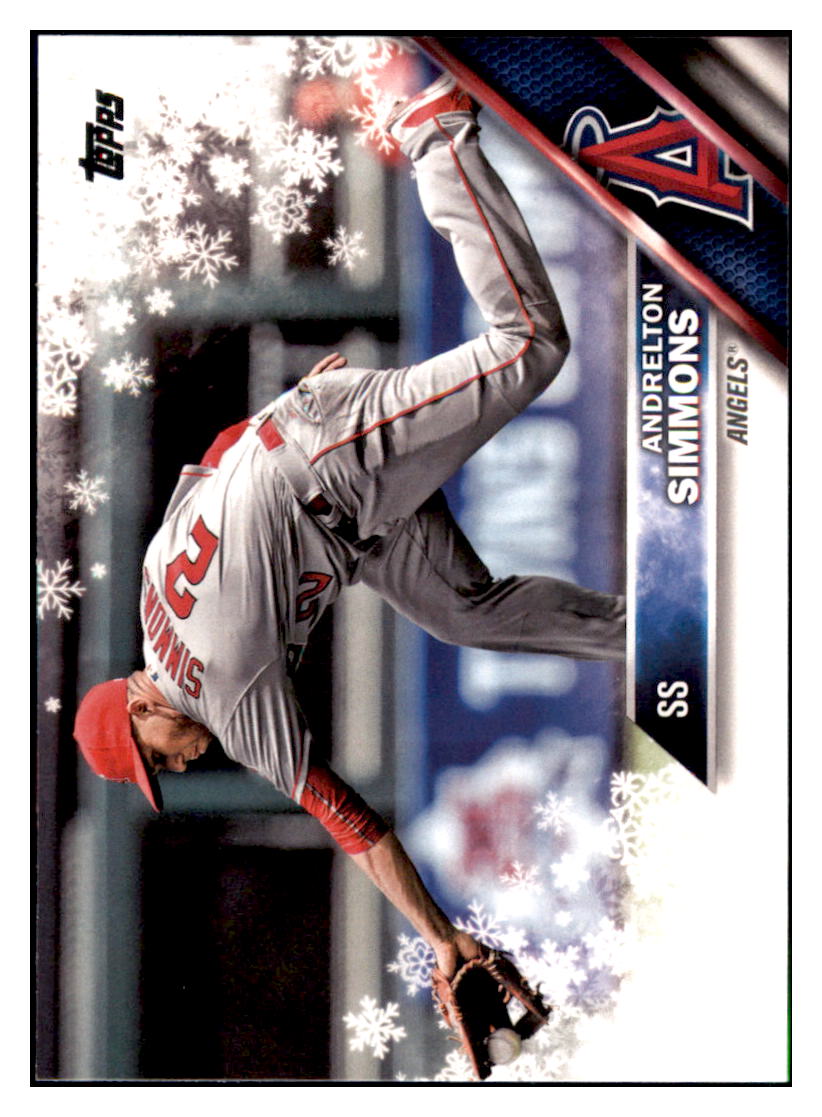 2016 Topps Holiday Andrelton Simmons Los Angeles Angels #HMW14 Baseball
card MATV2_1b simple Xclusive Collectibles