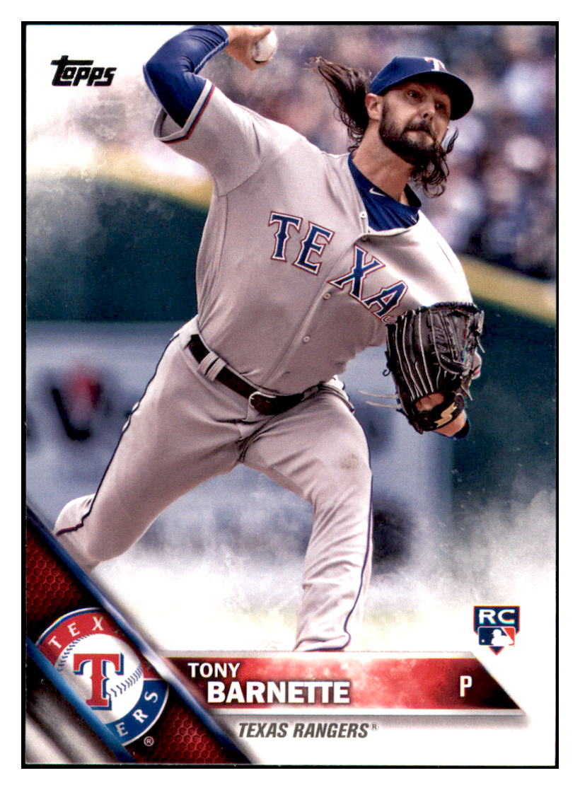 2016 Topps Update Tony Barnette  Texas Rangers #US135 Baseball card   MATV2 simple Xclusive Collectibles   