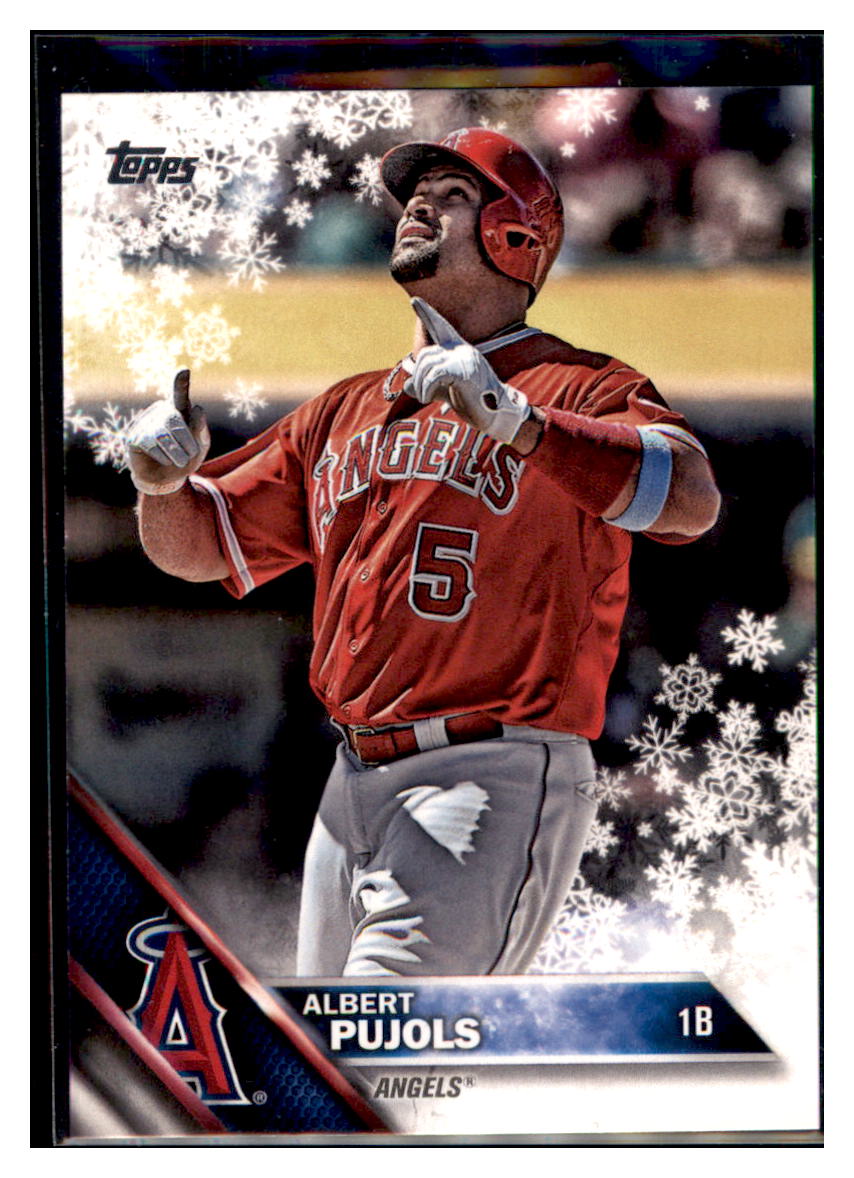 2016 Topps Holiday Albert Pujols Los Angeles Angels #HMW164 Baseball
card MATV2 simple Xclusive Collectibles