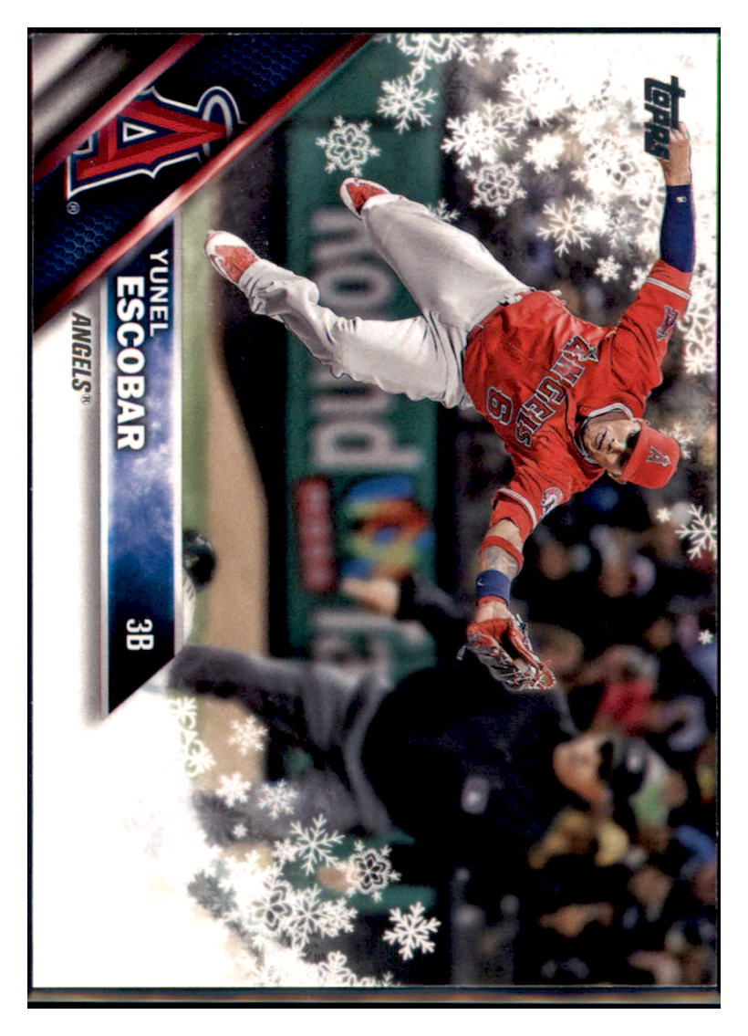2016 Topps Holiday Yunel Escobar Los Angeles Angels #HMW119 Baseball
card MATV2_1d simple Xclusive Collectibles