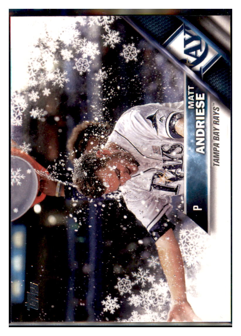 2016 Topps Holiday Matt Andriese  Tampa Bay Rays #HMW21 Baseball card   MATV2 simple Xclusive Collectibles
