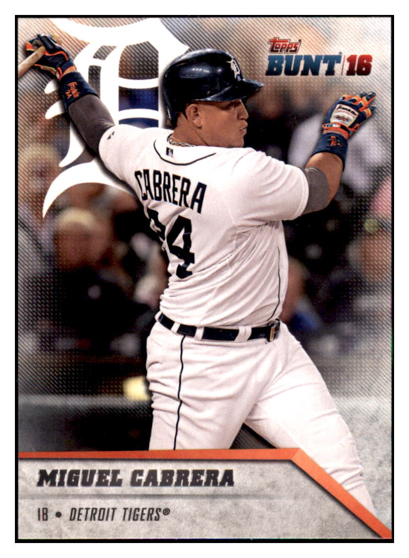 2016 Topps Bunt Miguel Cabrera Detroit Tigers #87 Baseball card MATV2 simple Xclusive Collectibles