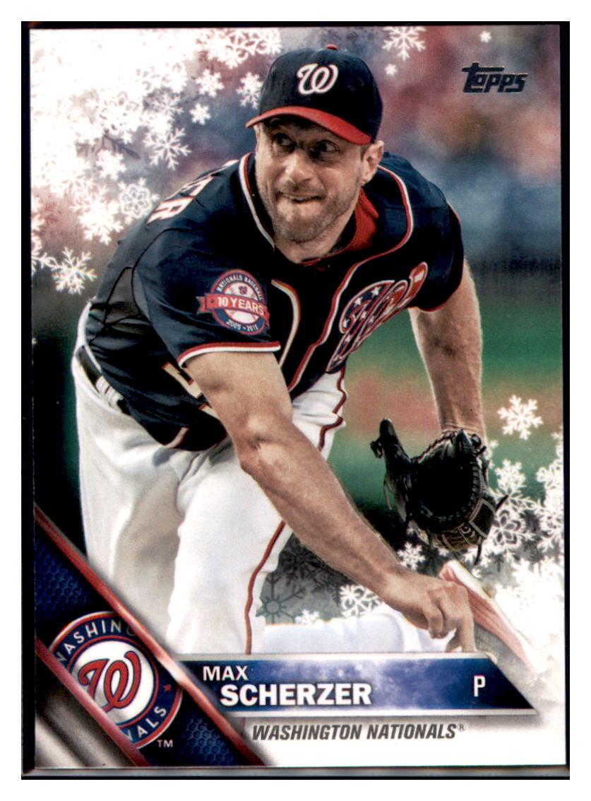 2016 Topps Holiday Max Scherzer Washington Nationals #HMW75 Baseball
card MATV2 simple Xclusive Collectibles