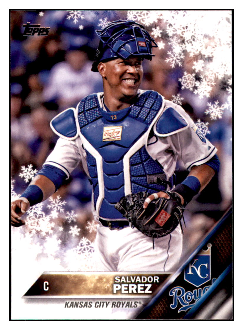 2016 Topps Holiday Salvador Perez  Kansas City Royals #HMW162 Baseball
  card   MATV2 simple Xclusive Collectibles
