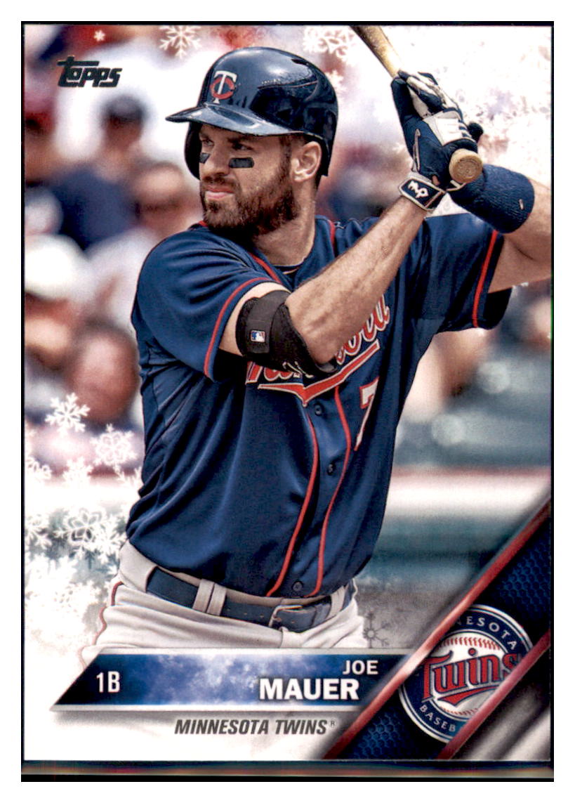 2016 Topps Holiday Joe Mauer  Minnesota Twins #HMW107 Baseball card   MATV2 simple Xclusive Collectibles