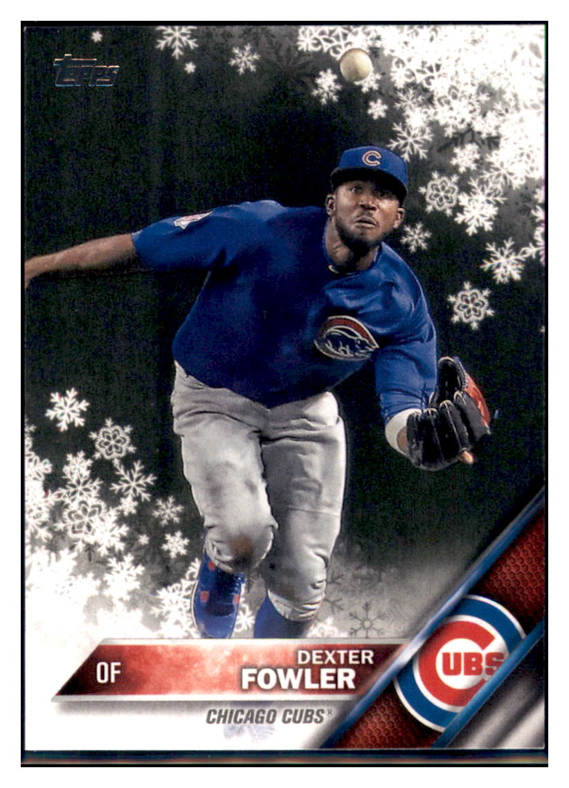 2016 Topps Holiday Dexter Fowler Chicago Cubs #HMW90 Baseball card MATV2_1b simple Xclusive Collectibles