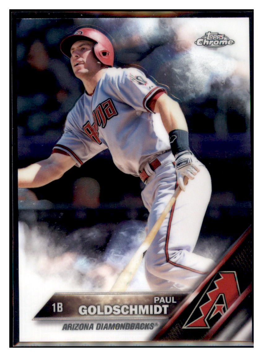 2016 Topps Chrome Paul Goldschmidt  Arizona Diamondbacks #162 Baseball
  card   MATV2 simple Xclusive Collectibles