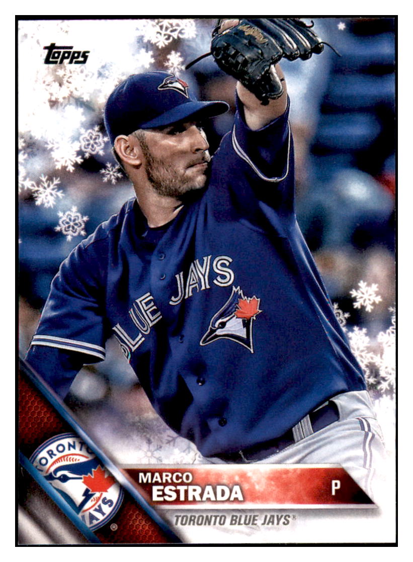 2016 Topps Holiday Marco Estrada Toronto Blue Jays #HMW66 Baseball card MATV2 simple Xclusive Collectibles