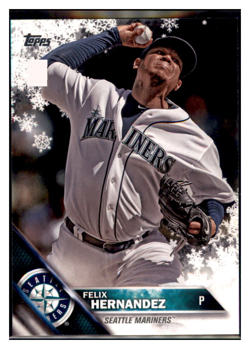 2016 Topps Holiday Felix Hernandez  Seattle Mariners #HMW163 Baseball card   MATV2_1a simple Xclusive Collectibles