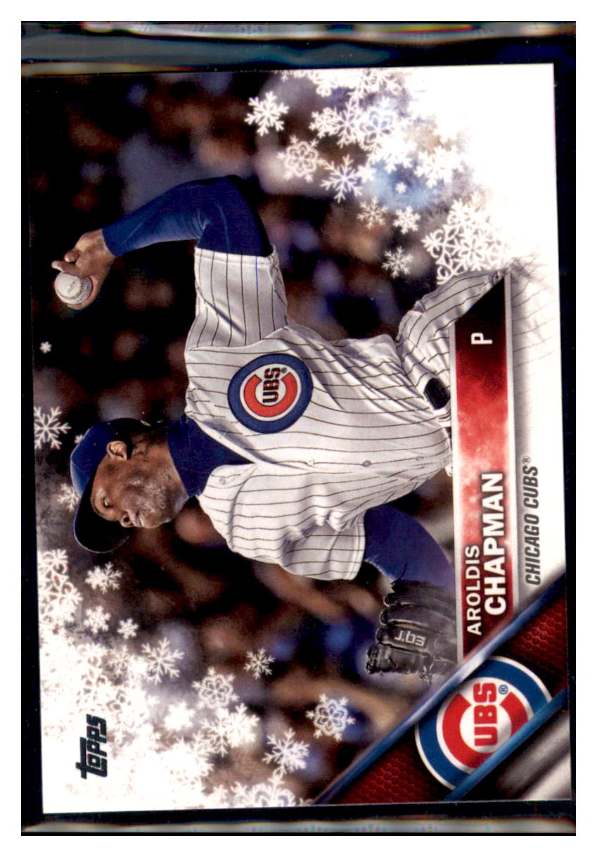 2016 Topps Holiday Aroldis Chapman Chicago Cubs #HMW13 Baseball card MATV2_1c simple Xclusive Collectibles