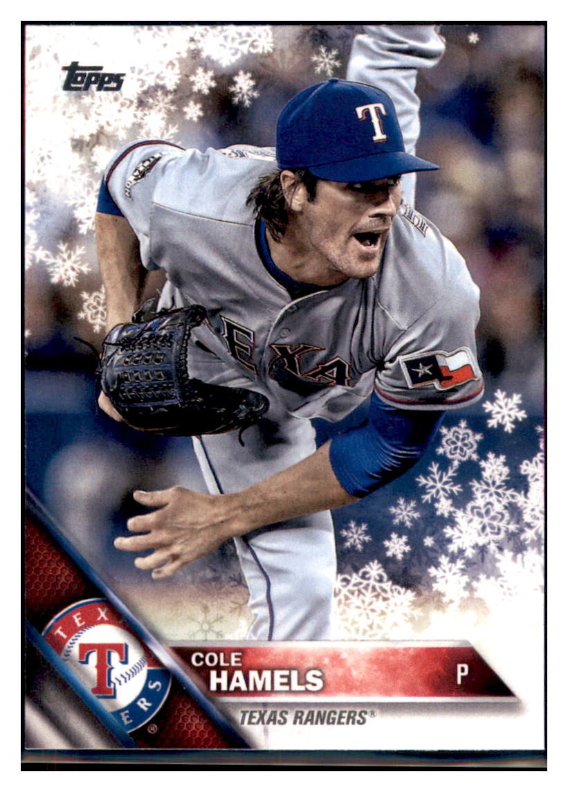 2016 Topps Holiday Cole Hamels  Texas Rangers #HMW93 Baseball card   MATV2 simple Xclusive Collectibles