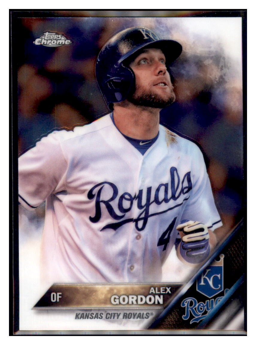 2016 Topps Chrome Alex Gordon  Kansas City Royals #21 Baseball card   MATV2 simple Xclusive Collectibles