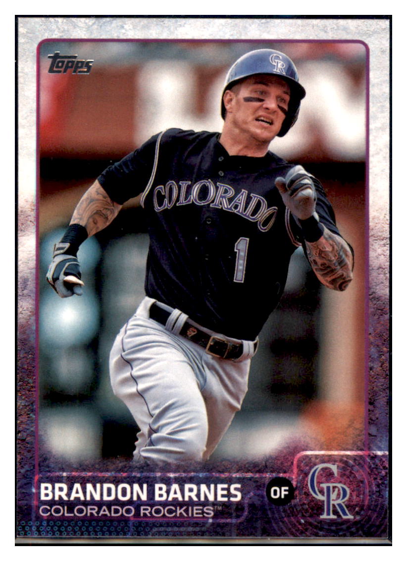 2015 Topps Brandon Barnes  Colorado Rockies #492 Baseball card   MATV2 simple Xclusive Collectibles