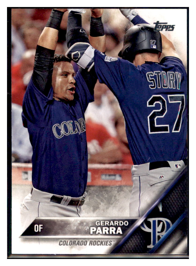 2016 Topps Update Gerardo Parra Colorado Rockies #US286 Baseball card MATV2 simple Xclusive Collectibles