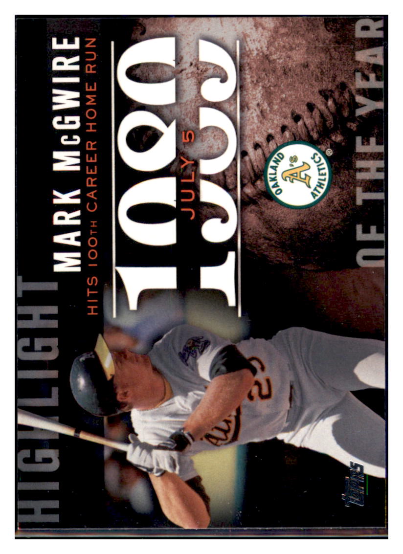 2015 Topps Mark McGwire  Oakland Athletics #H-53 Baseball card   MATV2 simple Xclusive Collectibles