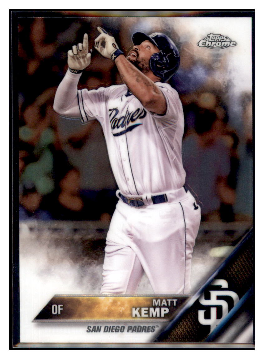 2016 Topps Chrome Matt Kemp San Diego Padres #74 Baseball card MATV2 simple Xclusive Collectibles