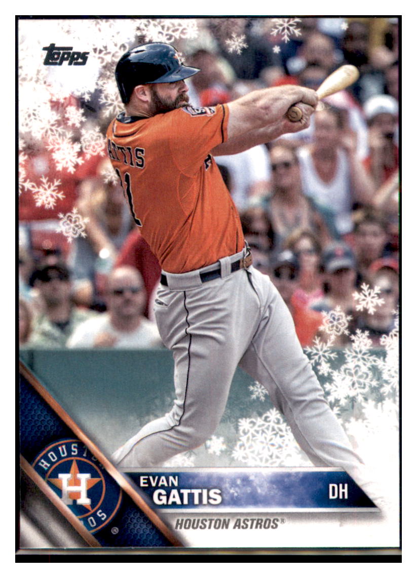 2016 Topps Holiday Evan Gattis Houston Astros #HMW77 Baseball card MATV2_1c simple Xclusive Collectibles