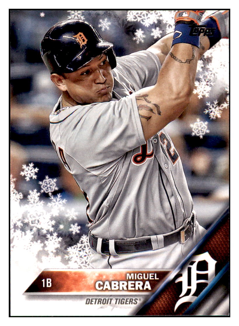 2016 Topps Holiday Miguel Cabrera Detroit Tigers #HMW99 Baseball card MATV2 simple Xclusive Collectibles