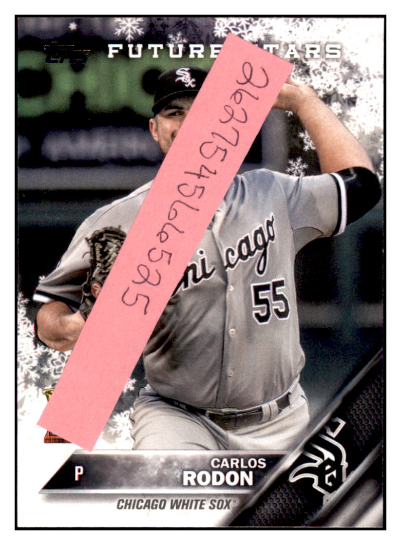 2016 Topps Holiday Carlos Rodon  Chicago White Sox #HMW185 Baseball
  card   MATV2 simple Xclusive Collectibles