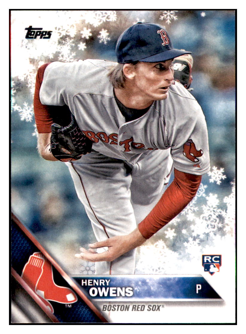 2016 Topps Holiday Henry Owens  Boston Red Sox #HMW126 Baseball card   MATV2_1b simple Xclusive Collectibles