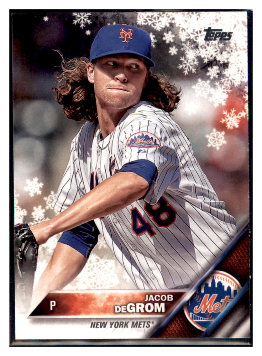 2016 Topps Holiday Jacob deGrom  New York Mets #HMW73 Baseball card   MATV2_1a simple Xclusive Collectibles