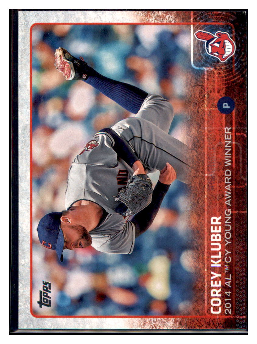2015 Topps Corey Kluber  Cleveland Indians #487 Baseball card   MATV2 simple Xclusive Collectibles