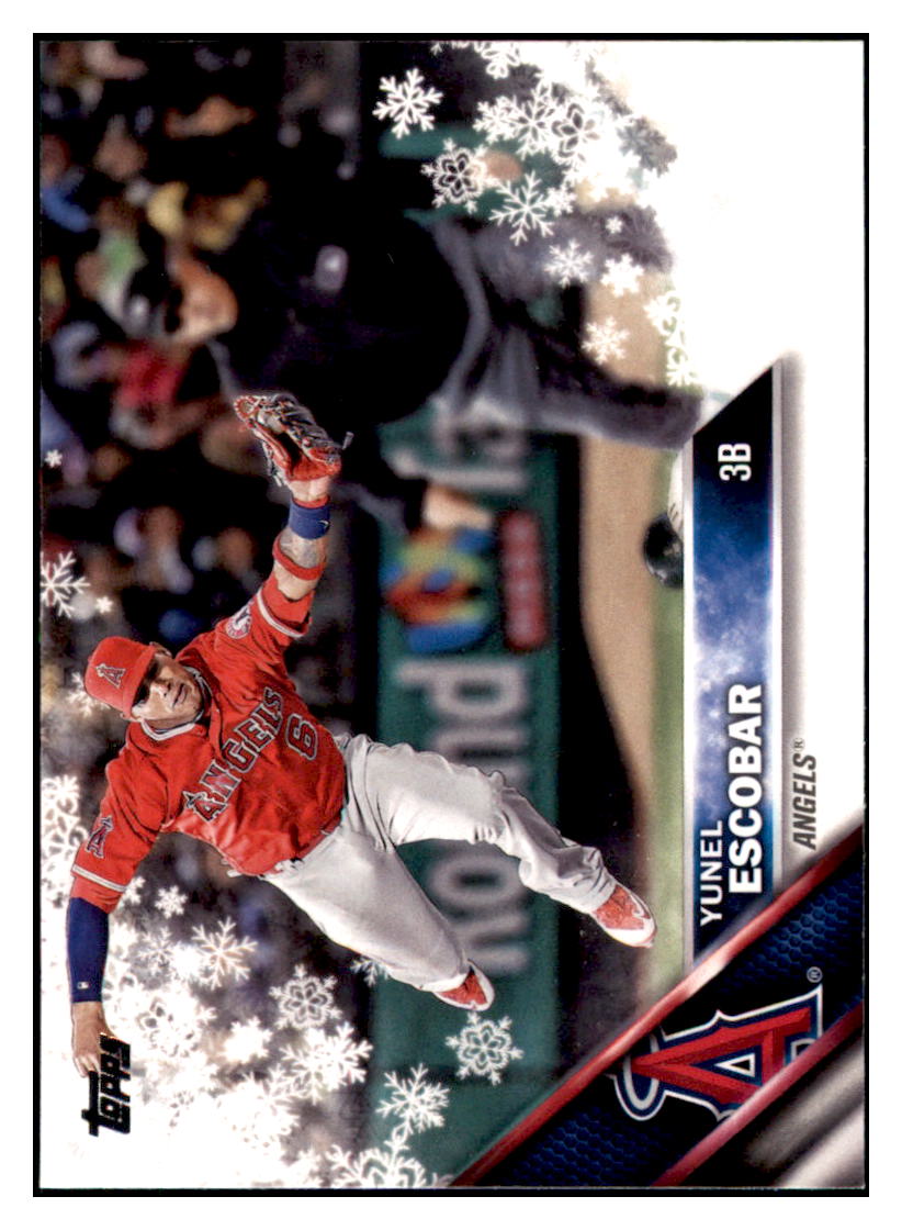 2016 Topps Holiday Yunel Escobar Los Angeles Angels #HMW119 Baseball
card MATV2_1b simple Xclusive Collectibles